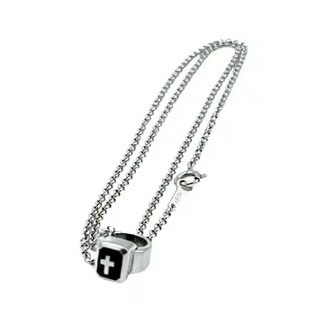 저스틴 데이비스 베이비 에미넴 링 목걸이 오닉스