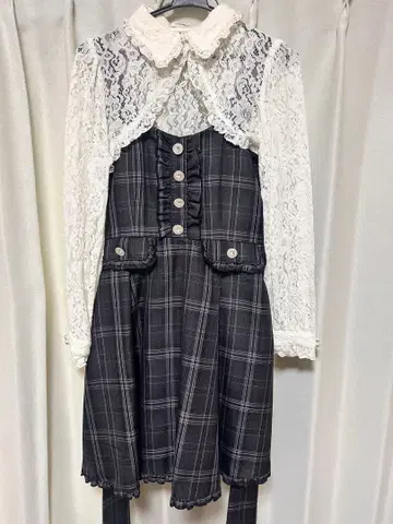 NOEMIE 아가씨 크롭 블라우스 포함 프릴 미니 원피스