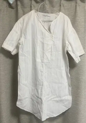 5-knot 화이트 스트라이프 셔츠