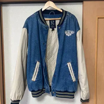 g GEAR 바시티 자켓 XL 데님/화이트