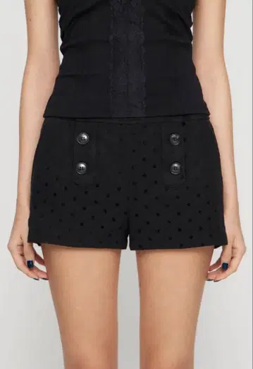 LAGUA GEM 도트 마린 팬츠 (블랙)