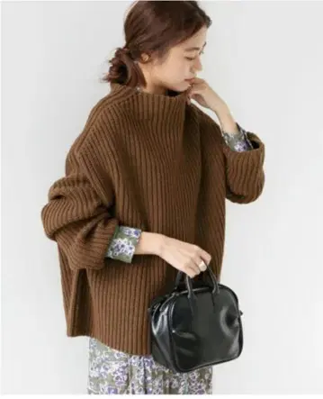 JOURNAL STANDARD 벌키 W 코드 보틀넥 와이드 풀오버