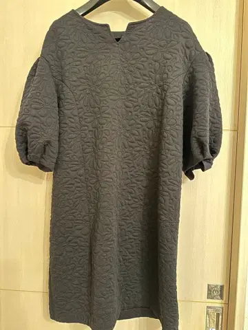 dazzlin 퍼프 슬리브 원피스 튜닉 꽃 새상품