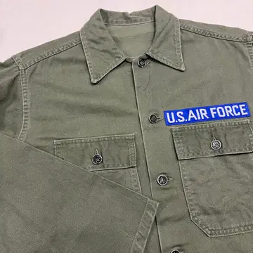 50s 60s 밀리터리 코튼 새틴 자켓 월계수 버튼