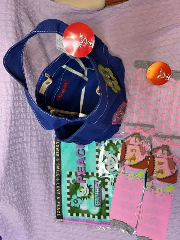 알베로베로의 파란 캔버스 백과 타월, 핸드커버