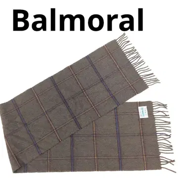 277 Balmoral 100% 캐시미어 체크 머플러 스코틀랜드제