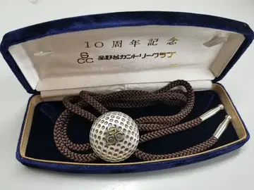 순은 금테 골프공형 루프 타이