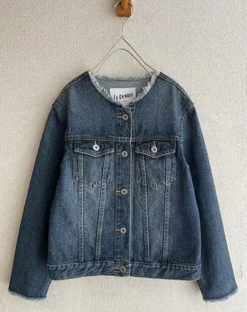 배송비 포함 LE DENIM SLOBE IENA 노카라 데님 자켓