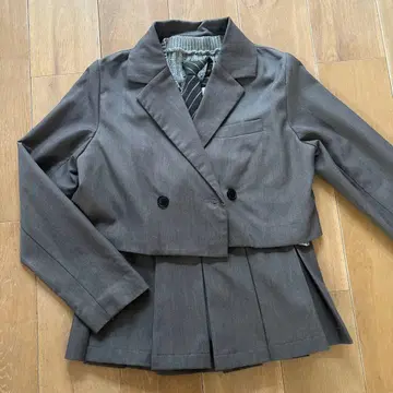 졸업식 INGNI 그레이 더블 브레스트 자켓 셋업