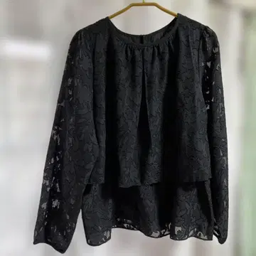 [정장 셀렉트] 여성용 블라우스 블랙 전체 레이스 LL 사이즈