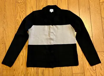 아르마니 바이컬러 긴팔 가디건