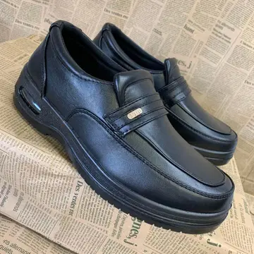 새상품 남성용 25.5cm 발수 인조 가죽 비즈니스 슈즈 블랙 110