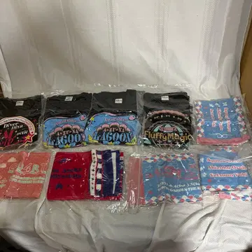 러브 라이브 T셔츠 4장 타월 5장 묶음 판매 미사용