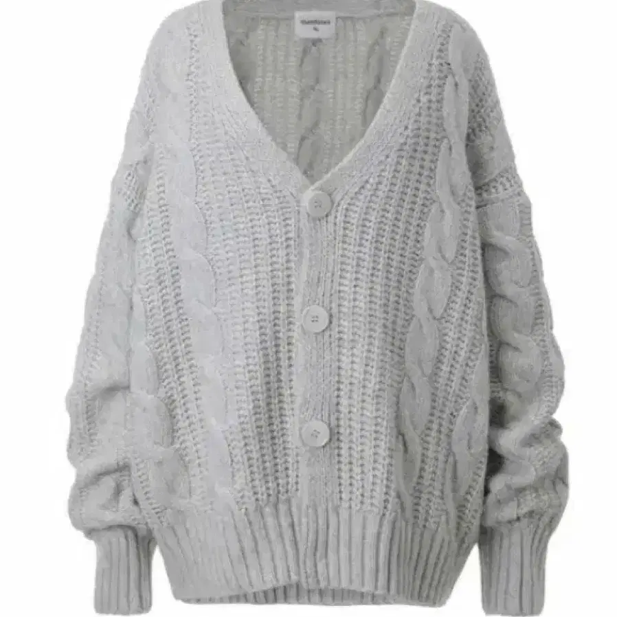Three Times Cable Button Wool Cardigan Charcoal #쓰리타임즈,#쓰리