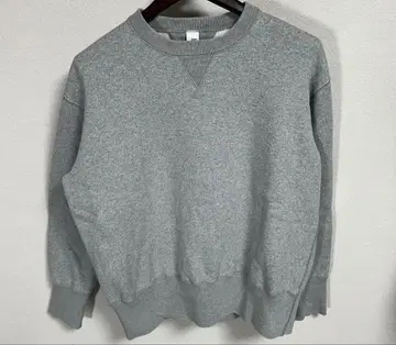 LOOPWHEELER x BEAMS 맨투맨 양쪽 v넥 그레이