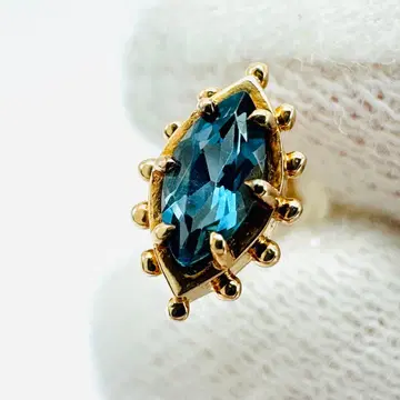 agete 아가트 K10 토파즈 스터드 귀걸이 골드 밀 한쪽