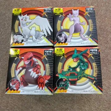 몬코레 피규어 4체 세트 레시라무 뮤츠 그란돈 레쿠자