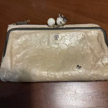 ANNA SUI 별 패턴 장지갑 베이지