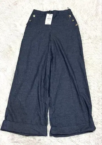 ZARA 자라 다크 블루 마린 팬츠 와이드 팬츠