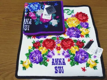 안나수이 셔닐 직조 손수건 타월 2장 미사용품