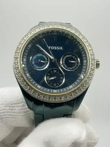 [ 레어 컬러 ] FOSSIL 파슬 손목시계 그린 큐빅 작동품