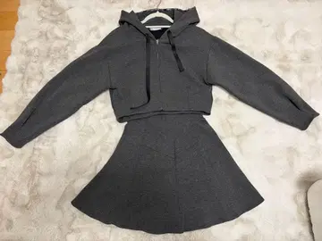 JILL STUART 후드 부착 플레어 원피스 그레이, 후드 원피스