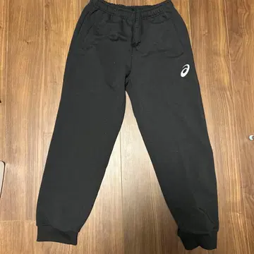 아식스 블랙 조거 팬츠 M