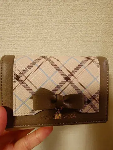 Samantha Thavasa 체크 무늬 3단 폴더형 지갑