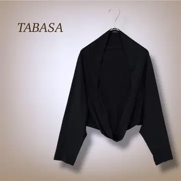 타바사 볼레로 자켓 드레이프 숏 기장 겉옷 포멀 블랙