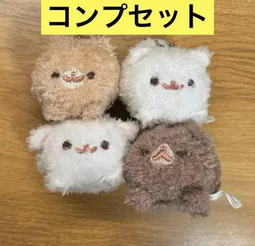 가챠가챠 포메라니안 모찌 포근포근 봉제 인형 4개 세트