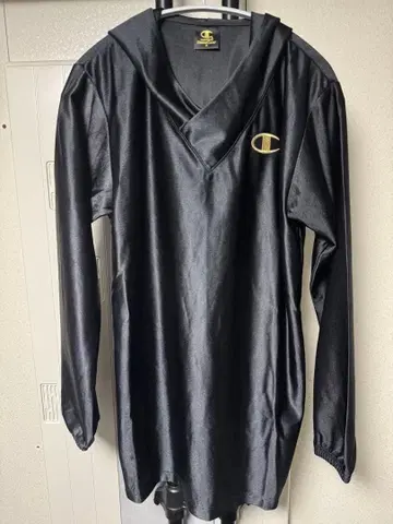 [ 미사용 새상품 ] 당시물 드레스 캠핑 골드 라메 블랙 후드티 L