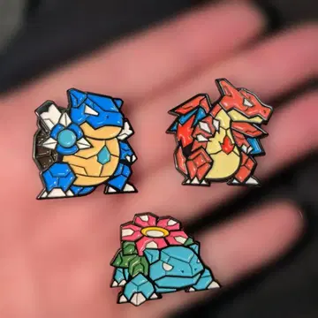 포켓몬스터 핀즈 핀 배지 리자몽 이상해꽃 거북왕 3개 세트