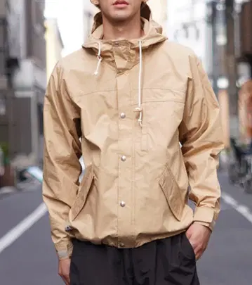 참스 베이지 마운틴 후드티 후드 부착 M