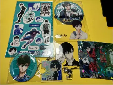 이토시 린 블루 록 굿즈 세트 캔뱃지 클리어 시트 씰 등