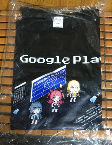 Google Play 학원 아이돌 마스터 콜라보 T셔츠 L사이즈