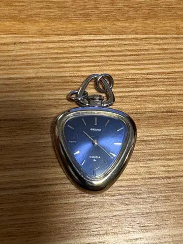 [ 작동품 ] SEIKO 빈티지 펜던트 워치 수동 와인딩 블루 다이얼