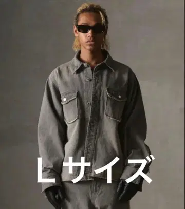 GRANCY ZipDesign 데님 셔츠 재킷 L 사이즈