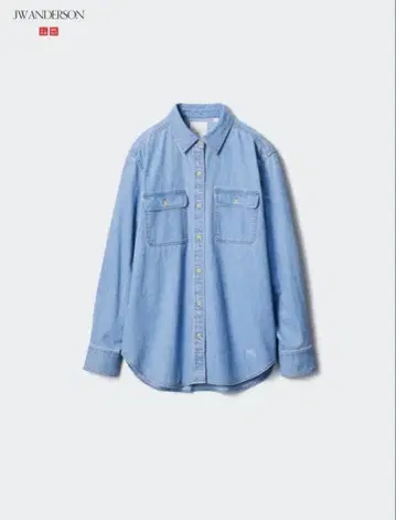 완판템 UNIQLO JWA 데님 오버 사이즈 셔츠 블루 25SS