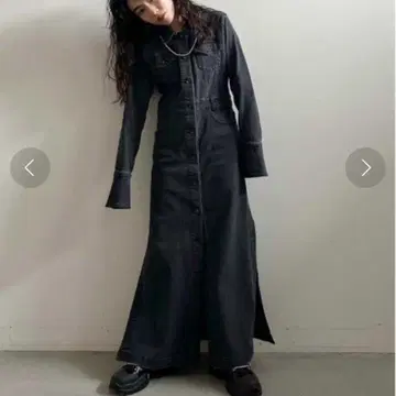 2024 아메리빈티지 1 LINE DENIM SHIRT DRESS