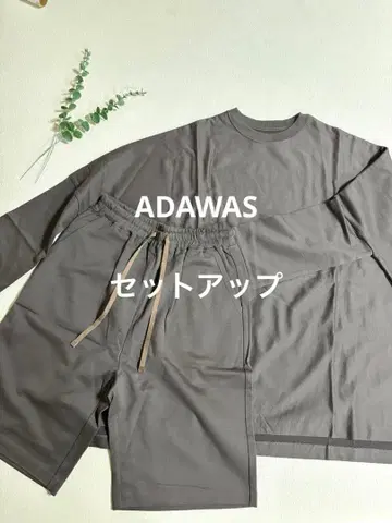ADAWAS 아다와스 셋업 반팔 숏팬츠 그레이
