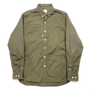 blurhms 올리브색 버튼다운 셔츠 엘보 배치 포함 2(M)