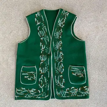 80s 울 베스트 자수 베스트 보헤미안 민족 히피 펜들턴