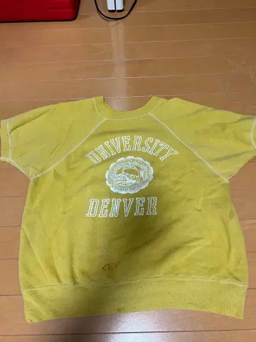 60년대 반팔 맨투맨 겨자색