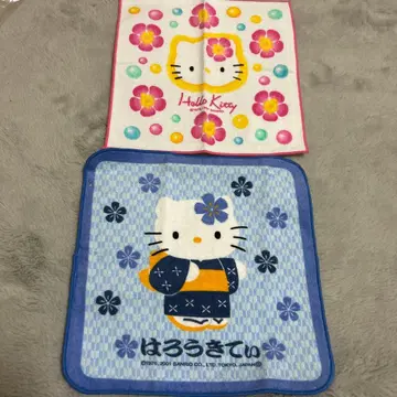 레트로 키티 타월 손수건 산리오