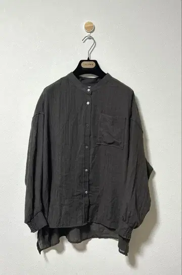 Jena espace merveilleux 소매 볼륨 거즈 셔츠