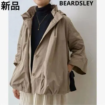 BEARDSLEY 비어즐리 벌룬 블루종 리본 베이지 후드티