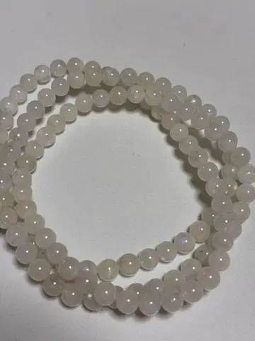 마다가스카르산 레인보우 문스톤 3연 팔찌