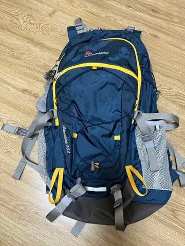 미사용 마운틴탑 백팩 40L 백팩 커버 포함 등산 네이비
