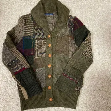 랄프 로렌 패치워크 가디건 니트 스웨터 네이티브