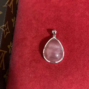 천연 로즈쿼츠 펜던트 목걸이 탑